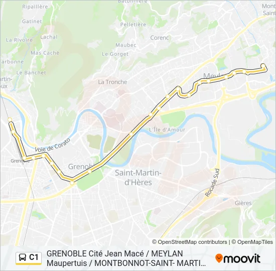 C1 Bus Line Map