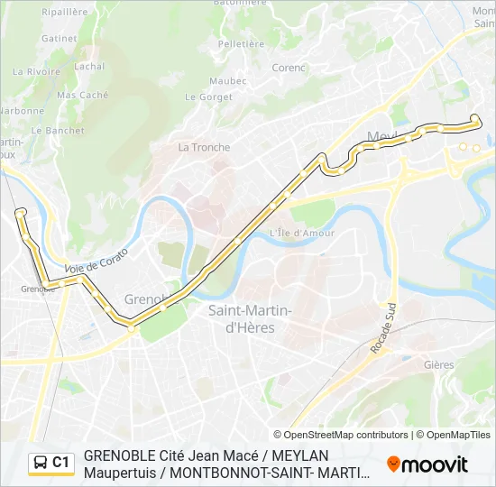 C1 Bus Line Map