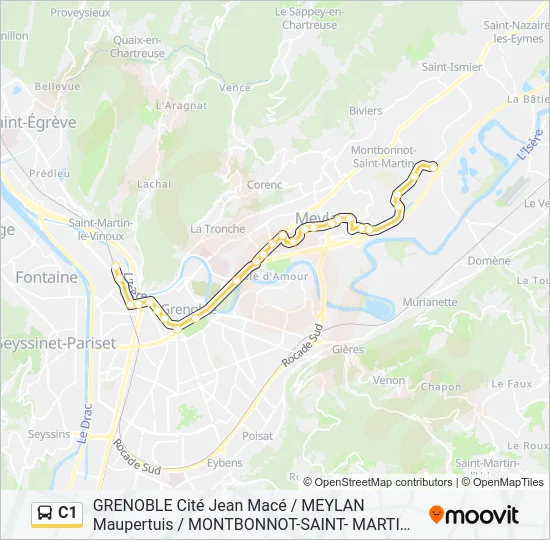 C1 Bus Line Map
