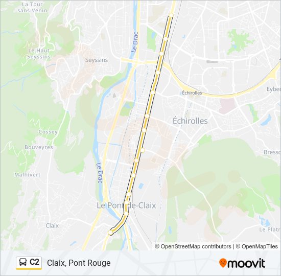 Mapa de C2 de autobús