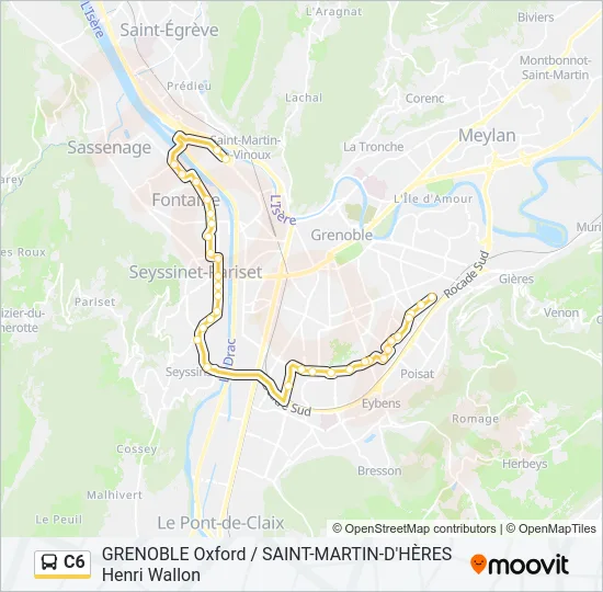 C6 Bus Line Map