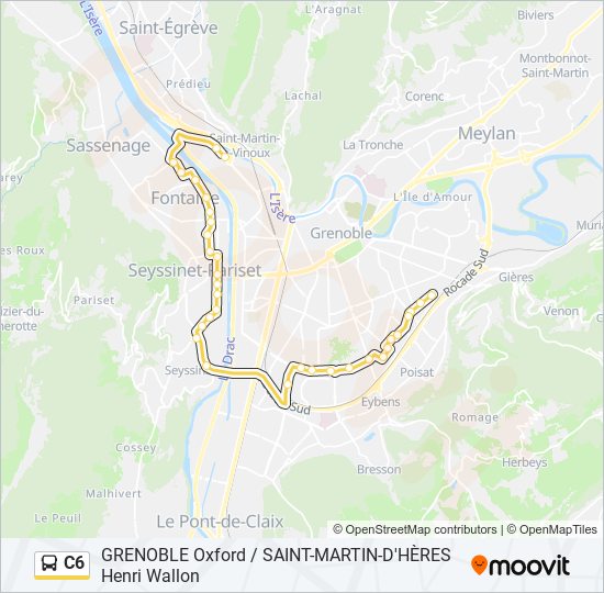 C6 bus Line Map