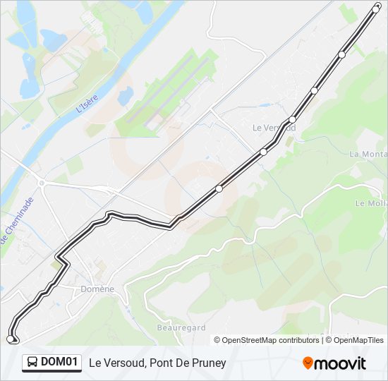 dom01 Route: Schedules, Stops & Maps - Le Versoud, Pont De Pruney (Updated)