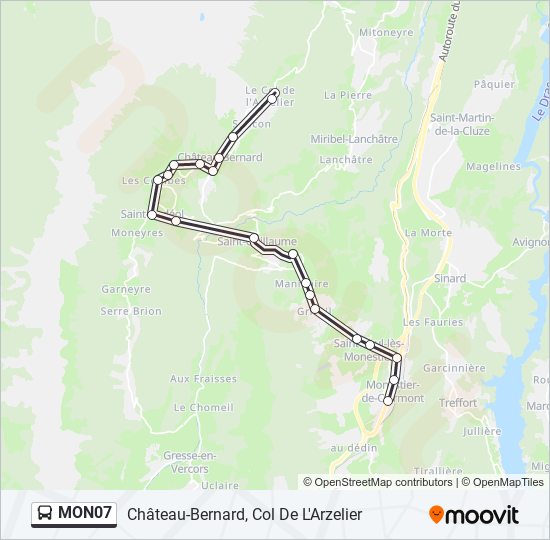 Mapa de MON07 de autobús