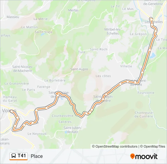 T41 Bus Line Map
