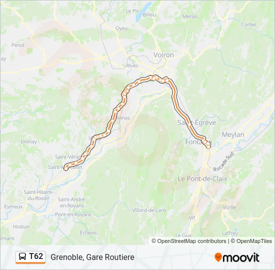 T62 Bus Line Map