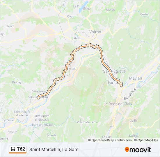 T62 bus Line Map