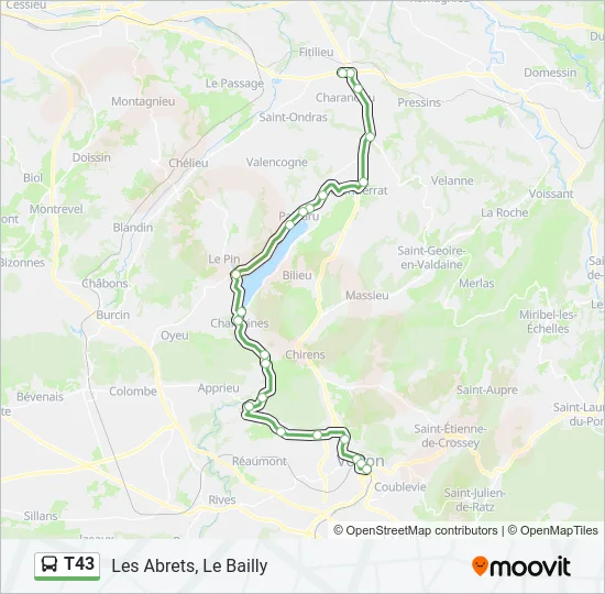 T43 Bus Line Map