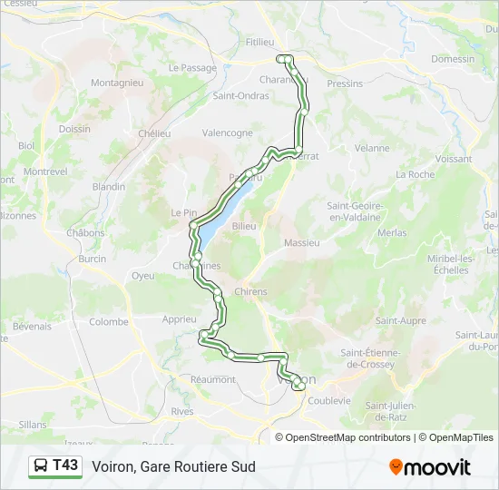 T43 Bus Line Map