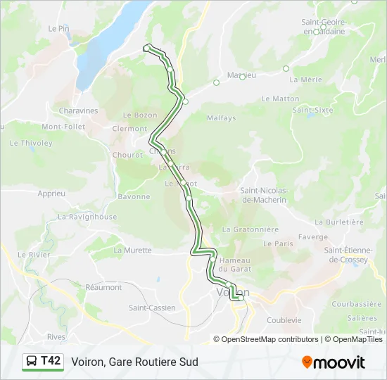 T42 Bus Line Map