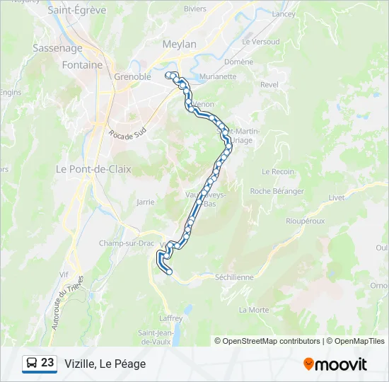 23 Bus Line Map