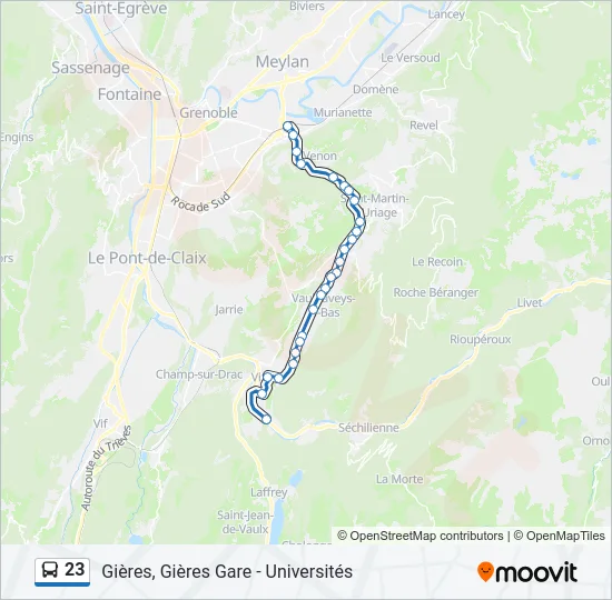 23 Bus Line Map