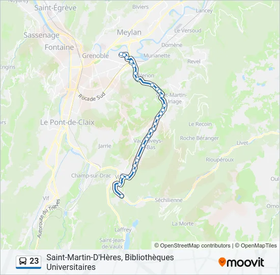 23 Bus Line Map