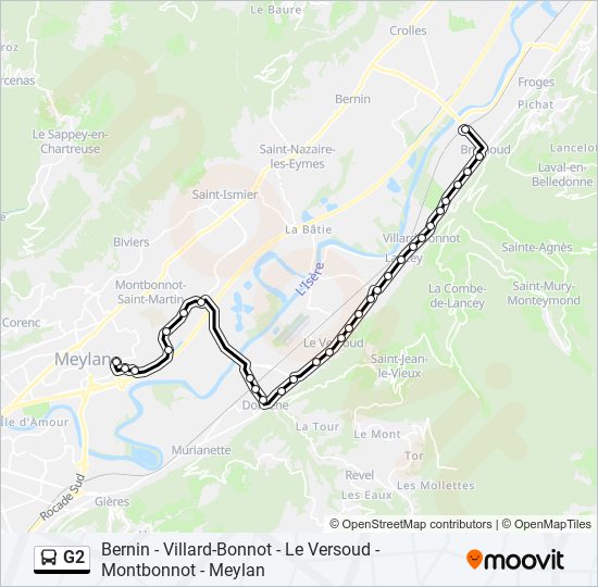 G2 bus Line Map