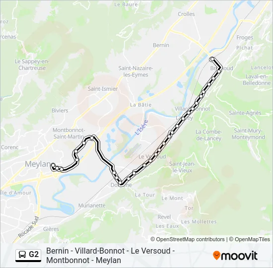 G2 Bus Line Map
