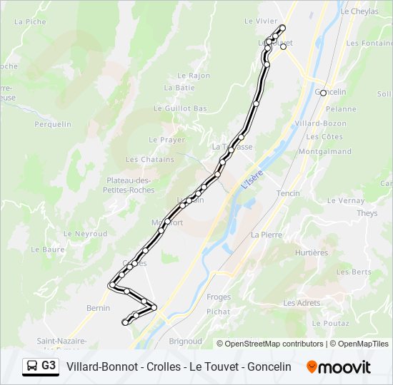 G3 bus Line Map