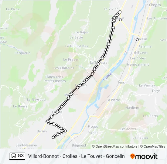 G3 Bus Line Map