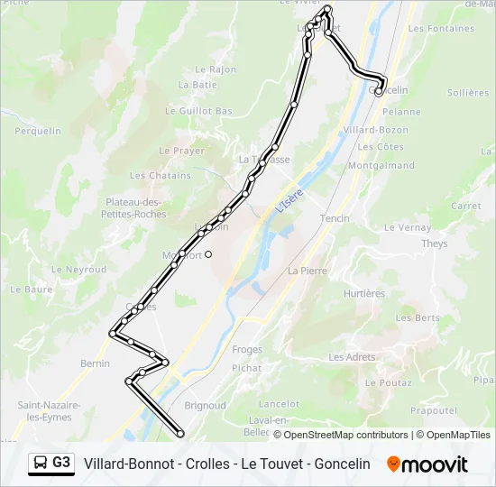 G3 Bus Line Map