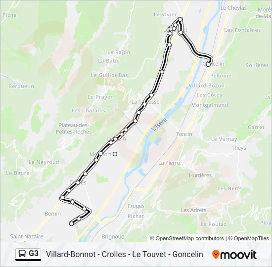 G3 Bus Line Map