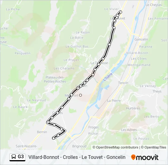 G3 Bus Line Map