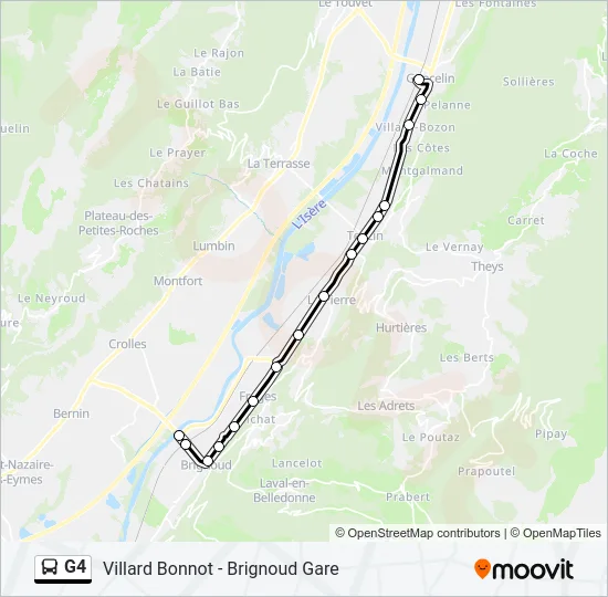 G4 Bus Line Map