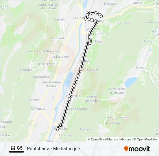 G5 Bus Line Map