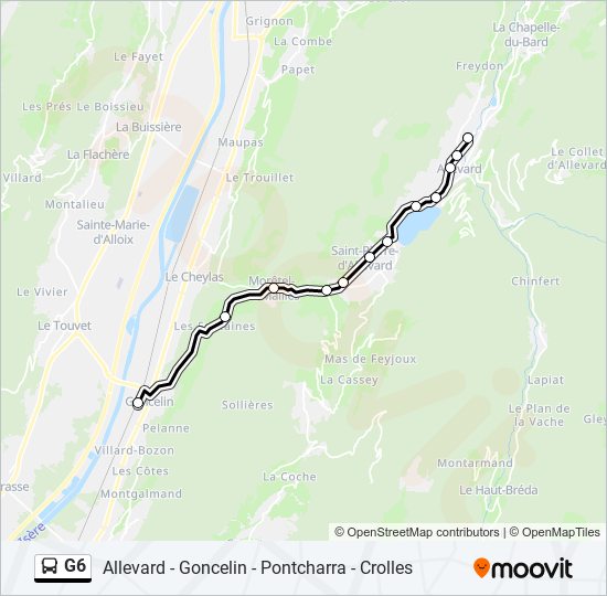 G6 bus Line Map