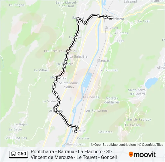 G50 Bus Line Map