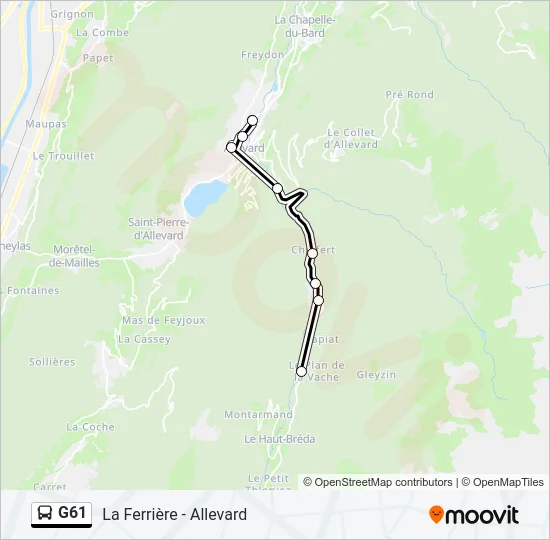 G61 Bus Line Map