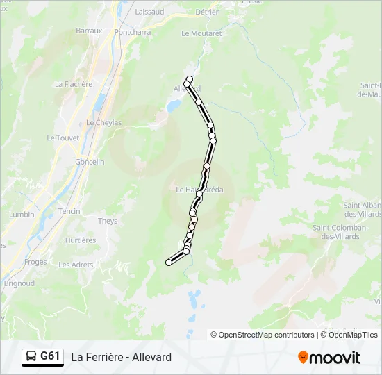 G61 Bus Line Map