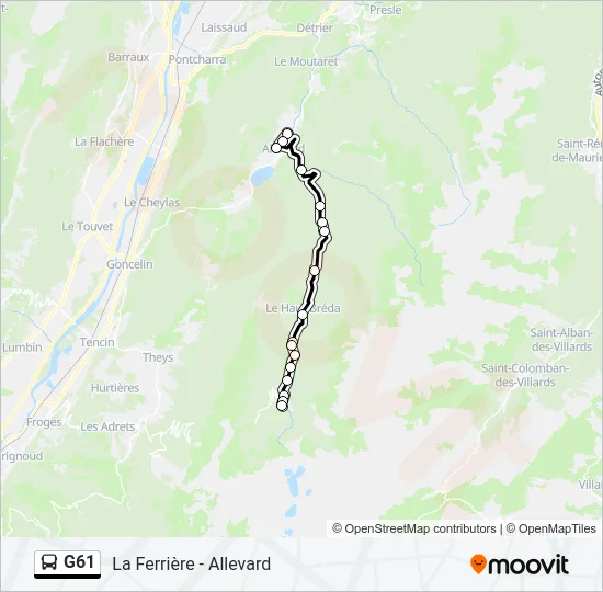 G61 Bus Line Map