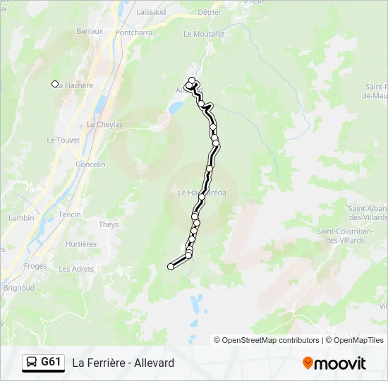 G61 Bus Line Map
