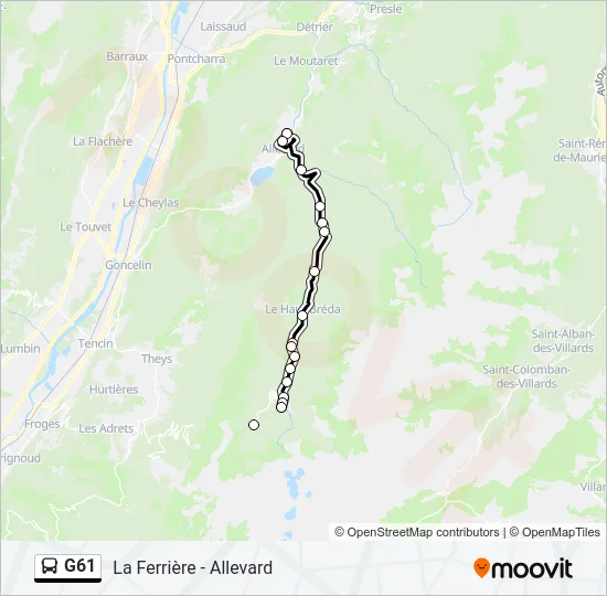 G61 Bus Line Map
