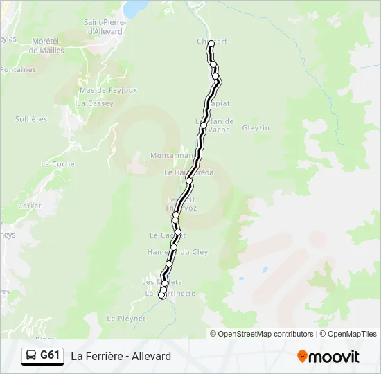 G61 Bus Line Map