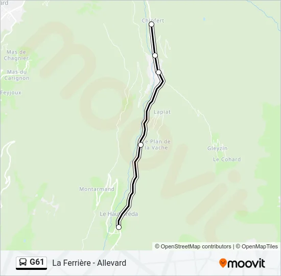 G61 Bus Line Map