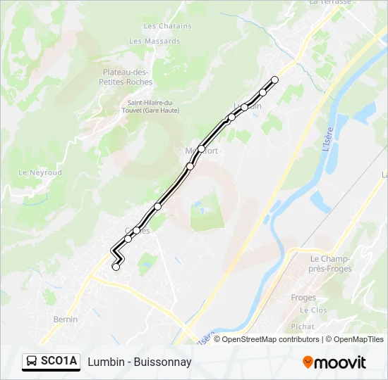 SCO1A Bus Line Map