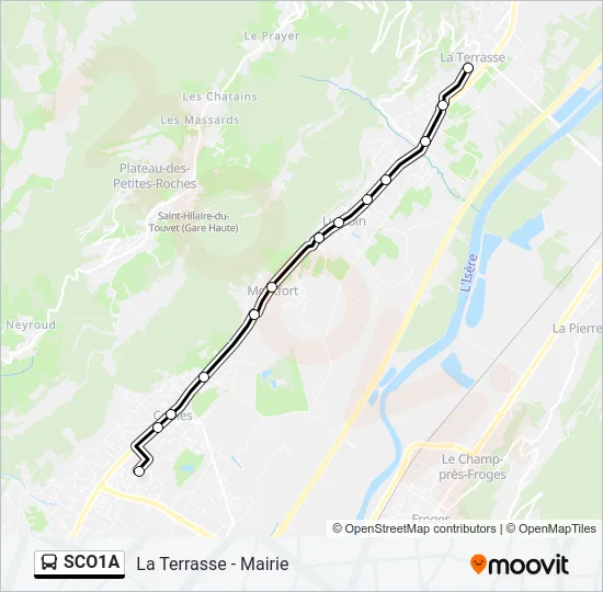 SCO1A Bus Line Map