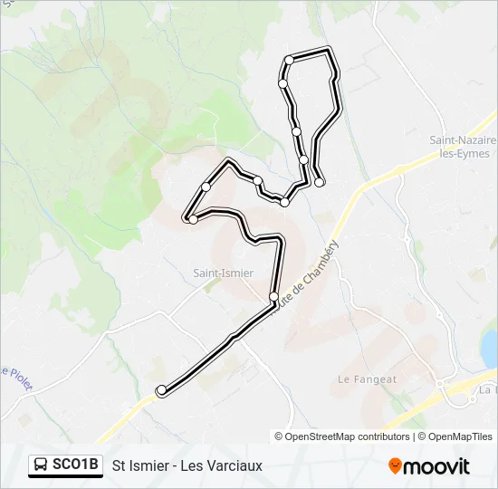 SCO1B Bus Line Map