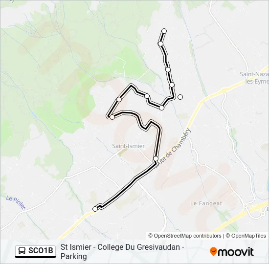 SCO1B Bus Line Map