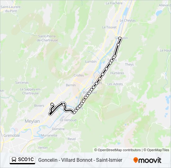 SCO1C bus Line Map