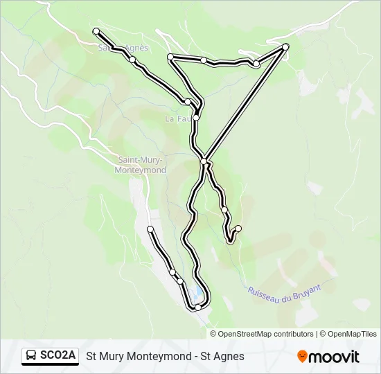 SCO2A Bus Line Map