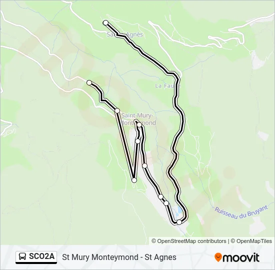 SCO2A Bus Line Map