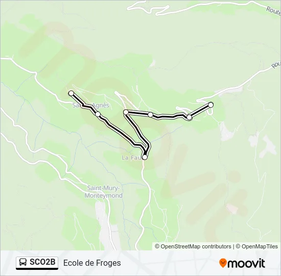 SCO2B Bus Line Map