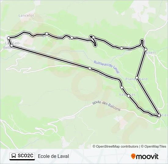 SCO2C Bus Line Map