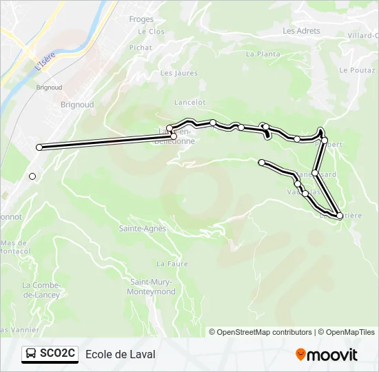 SCO2C Bus Line Map