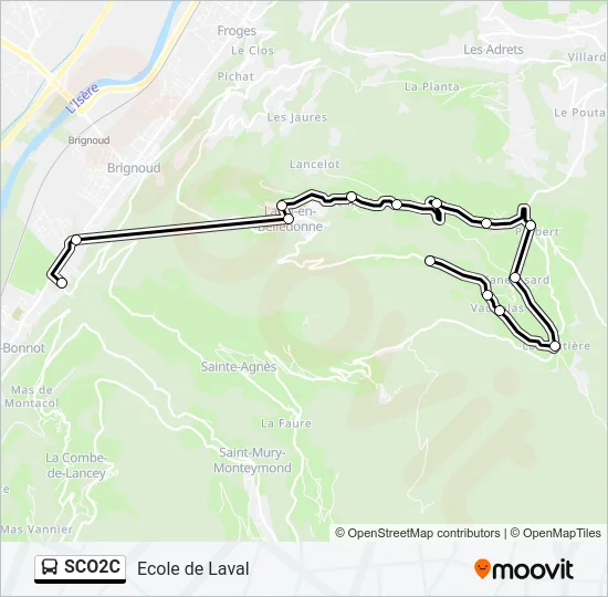 SCO2C Bus Line Map