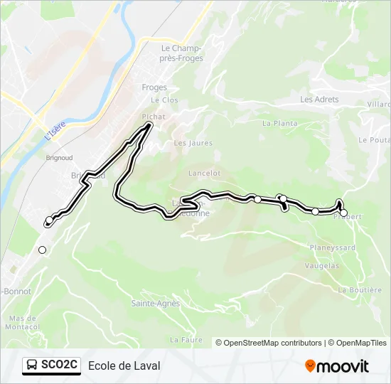 SCO2C Bus Line Map