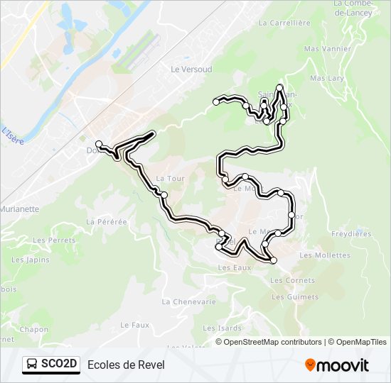 SCO2D bus Line Map