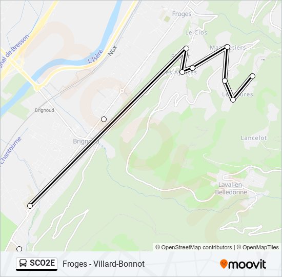 SCO2E bus Line Map