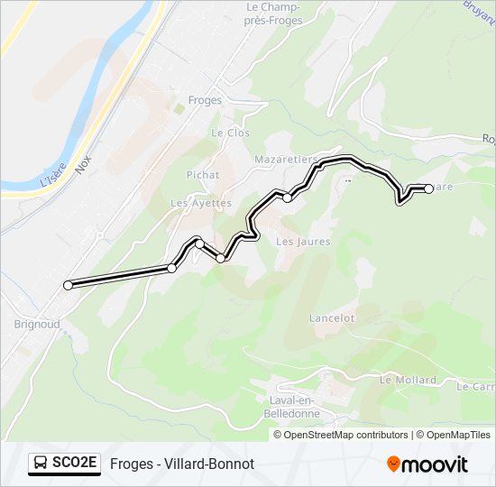 Mapa de SCO2E de autobús